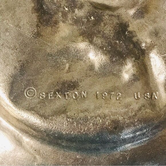 Vintage 1972 Sexton Pewter GIVE US THIS DAY OUR DAILY BREAD Decorative Plate - Picture 5 of 6
